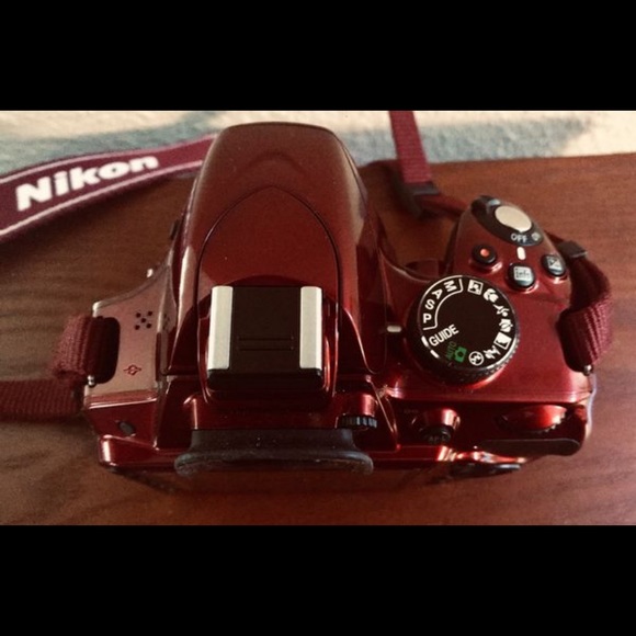 Nikon D3200 24.2 MP Digital SLR Camera - Red - Picture 2 of 7